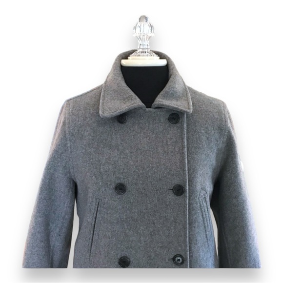 J. Crew Wool Gray Peacoat - Size XSP / XS Petite - Picture 3 of 14